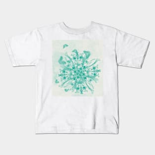 teal bouquet and butterflies Kids T-Shirt